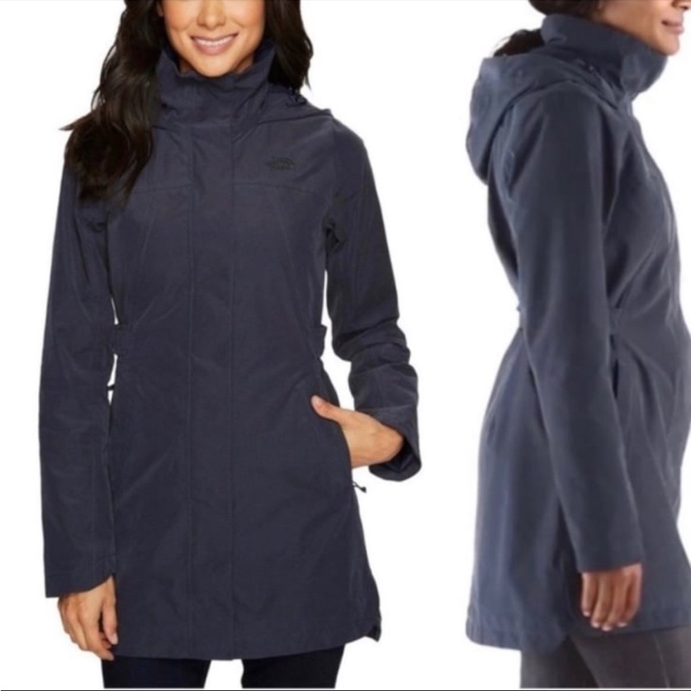 NEW North Face Laney Trench Raincoat Jacket II Size XS color Urban Navy